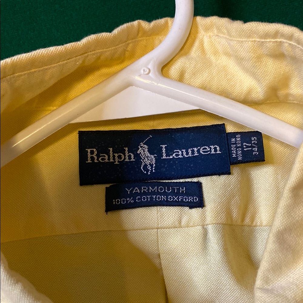 Ralph Lauren Yellow Long Sleeve Shirt